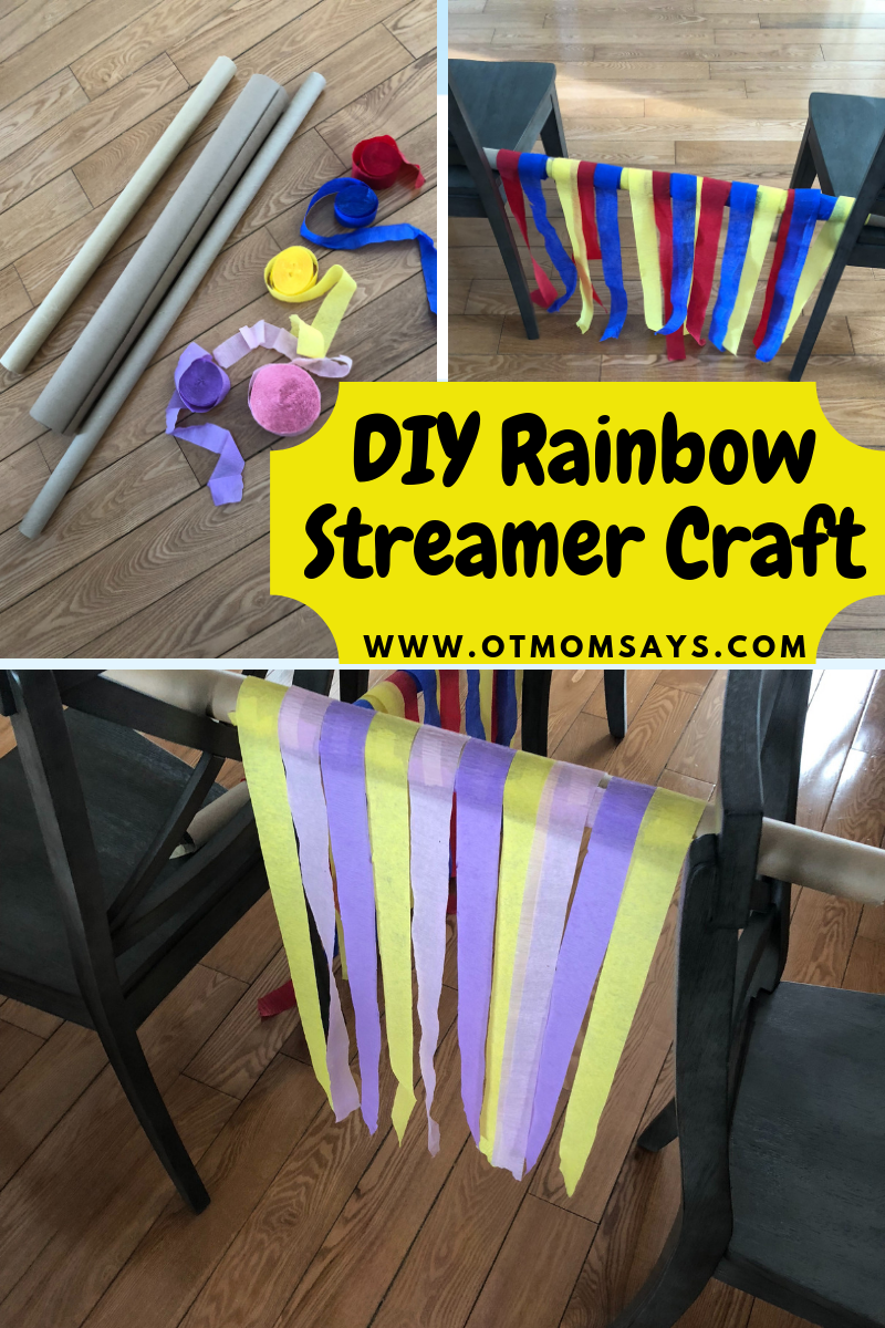 DIY Rainbow Streamer Craft